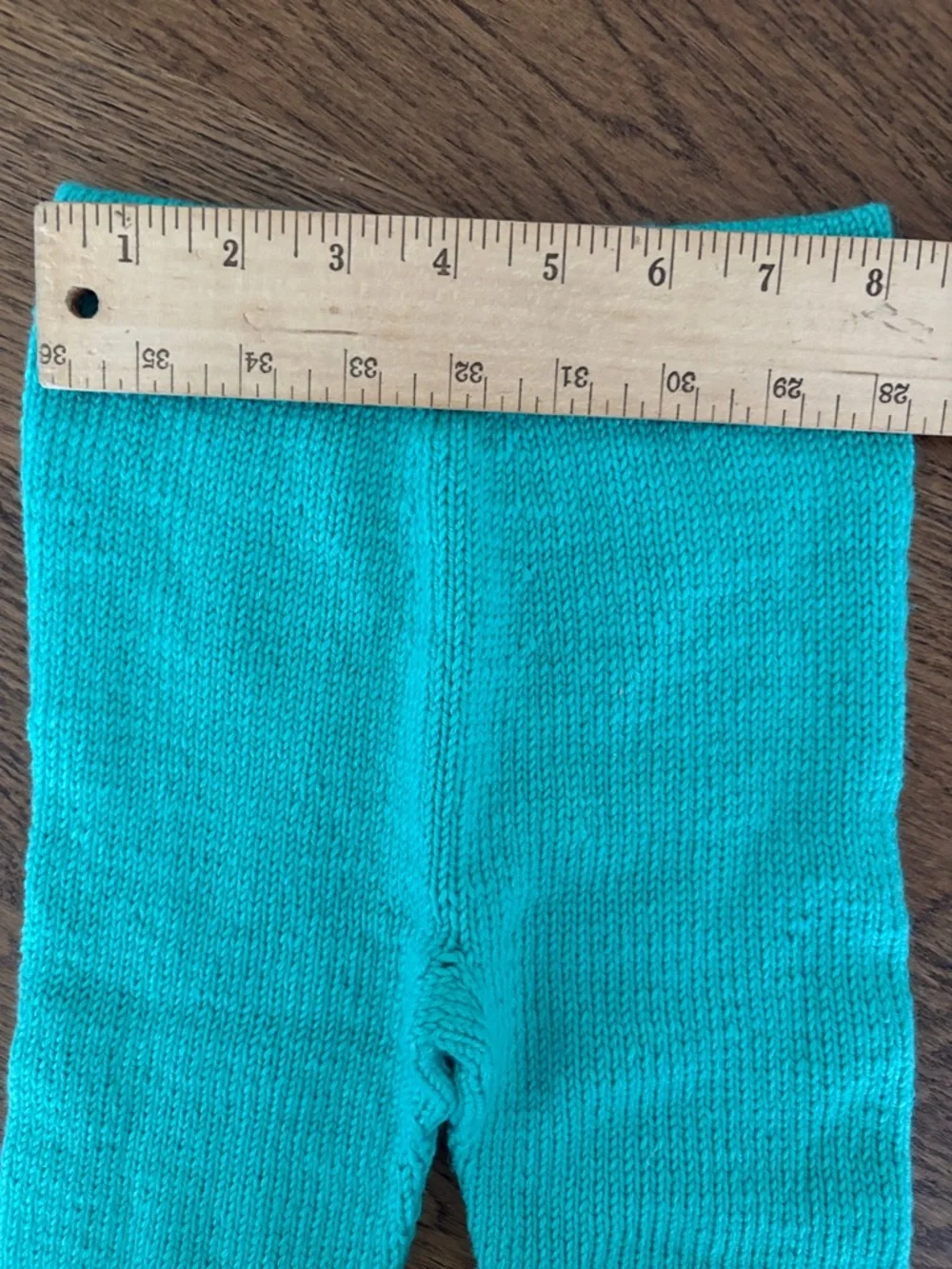 Hand-Knit Baby Cardigan & Pants Set - Bright Teal Turquoise